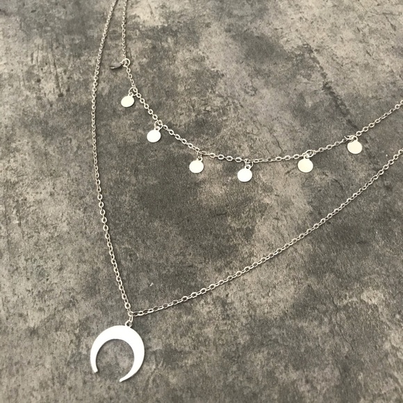 Layered Moon Necklace - Picture 2 of 8